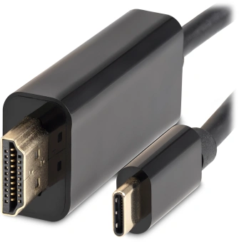 Кабель-переходник аудио-видео Buro USB Type-C (m)/HDMI (m) 1.5м. черный (BU-TYPEC-HDMI-1.5M) - купить недорого с доставкой в интернет-магазине