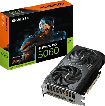 Видеокарта Gigabyte PCI-E 5.0 GV-N5060WF2MAX OCV2-8GD NVIDIA GeForce RTX 5060 8Gb 128bit GDDR7 2512/28000 HDMIx1 DPx3 HDCP Ret - купить недорого с доставкой в интернет-магазине