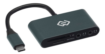 Устройство чтения карт памяти USB Type-C Digma CR-CA2512-G серый - купить недорого с доставкой в интернет-магазине