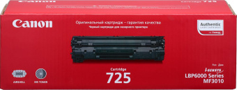 Картридж лазерный Canon 725 3484B005 черный (1600стр.) для Canon LBP6000/6000B/LBP6030/MF3010 - купить недорого с доставкой в интернет-магазине