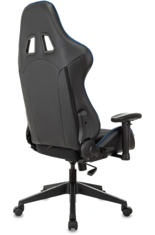 Кресло игровое Zombie VIKING 4 AERO черный/синий ткань/эко.кожа с подголов. крестов. пластик - купить недорого с доставкой в интернет-магазине