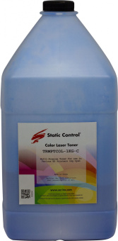 Тонер Static Control TRMPTCOL-1KG-C голубой флакон 1000гр. для принтера HP CLJCP1515/ Canon MF8330 - купить недорого с доставкой в интернет-магазине