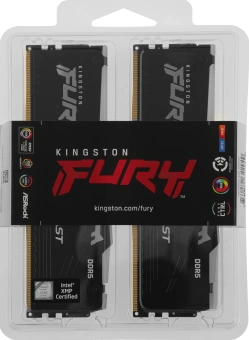 Память DDR5 2x16GB 6800MHz Kingston KF568C34BBAK2-32 Fury Beast RGB RTL Gaming PC5-54400 CL34 DIMM 288-pin 1.4В kit single rank с радиатором Ret - купить недорого с доставкой в интернет-магазине