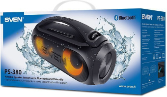 Колонка порт. Sven PS-380 черный 40W 2.0 BT/3.5Jack/USB 10м 3000mAh (SV-021290) - купить недорого с доставкой в интернет-магазине