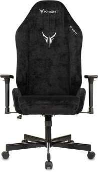 Кресло игровое Knight N1 Fabric черный Light-20 с подголов. крестов. металл - купить недорого с доставкой в интернет-магазине