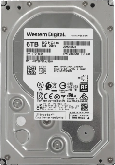 Жесткий диск WD SAS 3.0 6TB 0B36540 HUS726T6TAL5204 Server Ultrastar DC HC310 (7200rpm) 256Mb 3.5" - купить недорого с доставкой в интернет-магазине
