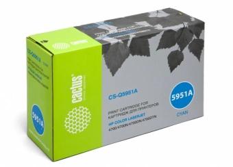 Картридж лазерный Cactus CS-Q5951A Q5951A голубой (10000стр.) для HP CLJ 4700 - купить недорого с доставкой в интернет-магазине