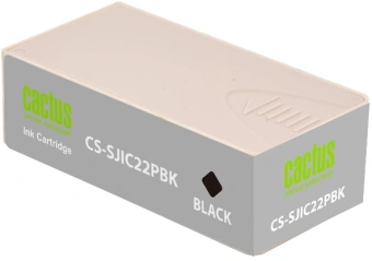 Картридж струйный Cactus CS-SJIC22PBK C33S020601 черный пигментный (34мл) для Epson ColorWorks C3500 с чипом - купить недорого с доставкой в интернет-магазине
