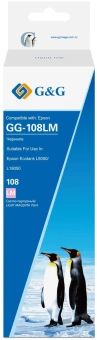 Чернила G&G GG-108LM C13T09C64A светло-пурпурный70мл для Epson Ecotank L8050/L18050 - купить недорого с доставкой в интернет-магазине
