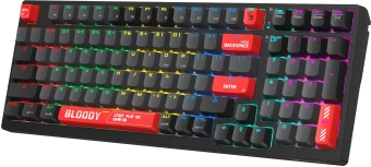 Клавиатура A4Tech WS98 механическая черный USB беспроводная BT/Radio for gamer LED - купить недорого с доставкой в интернет-магазине