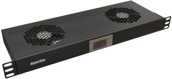 Модуль вентиляторный Hyperline (TRFA-WB-MICR-2F-RAL9004) 2 вент. с термостатом черный (упак.:1шт) - купить недорого с доставкой в интернет-магазине