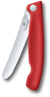 Нож кухонный Victorinox Swiss Classic 6.7801.FC1 стальной столовый лезв.110мм прямая заточка красный карт.коробка - купить недорого с доставкой в интернет-магазине