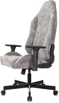 Кресло игровое Knight N1 Fabric серый Light-19 с подголов. крестов. металл - купить недорого с доставкой в интернет-магазине