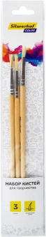Набор кистей Silwerhof Color (наб.3шт) щет.круг.№2,4,6 дерев.ручка - купить недорого с доставкой в интернет-магазине