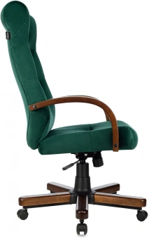 Кресло руководителя Бюрократ T-9928WALNUT Fabric зеленый California 696 крестов. металл/дерево - купить недорого с доставкой в интернет-магазине