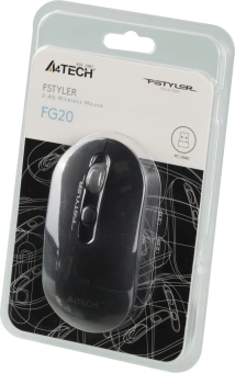 Мышь A4Tech Fstyler FG20 серый оптическая 2000dpi беспров. USB для ноутбука 4but (FG20 GREY) - купить недорого с доставкой в интернет-магазине