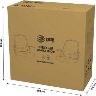 Кресло Cactus CS-MC212 черный низк.спин. крестов. пластик пластик черный - купить недорого с доставкой в интернет-магазине