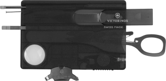 Швейцарская карта Victorinox SwissCard Lite (0.7333.T3) черный полупрозрачный коробка подарочная - купить недорого с доставкой в интернет-магазине