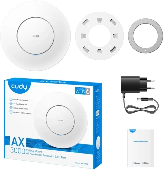 Точка доступа Cudy AP3000 AX3000 10/100/1000/2500BASE-T белый - купить недорого с доставкой в интернет-магазине