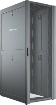 Шкаф серверный C3 Solutions (C3.RF2401) напольный 24U 600x1050мм пер.дв.перфор. 2 бок.пан. направл.под закл.гайки 1500кг черный 1182мм металл - купить недорого с доставкой в интернет-магазине