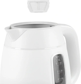 Чайник электрический Polaris PWK 0723DDW 1.7л. 2400Вт белый корпус: пластик - купить недорого с доставкой в интернет-магазине