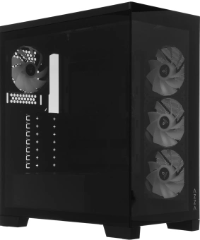 Корпус Azza Cove черный без БП ATX 6x120mm 2x140mm 1xUSB2.0 1xUSB3.0 audio bott PSU - купить недорого с доставкой в интернет-магазине