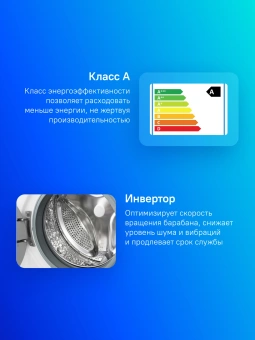 Стиральная машина LG F1296HDS1 класс: A загр.фронтальная макс.:7кг белый инвертор - купить недорого с доставкой в интернет-магазине