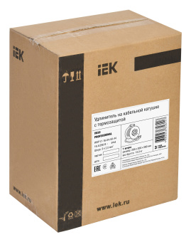 Удлинитель силовой IEK Professional (WKP16-16-04-30-44) 3x1.5кв.мм 4розет. 30м КГ 16A метал.катушка серый - купить недорого с доставкой в интернет-магазине