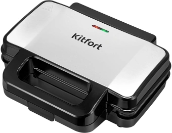 Сэндвичница Kitfort КТ-4623 1000Вт черный/серебристый - купить недорого с доставкой в интернет-магазине