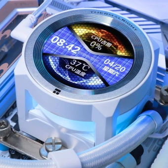 Система водяного охлаждения Thermalright Core Vision 360 ARGB Soc-AM5/AM4/1200/1700/1851 белый 4-pin 27.7dB Al LCD Ret (C-VISION-360-WH-ARGB) - купить недорого с доставкой в интернет-магазине