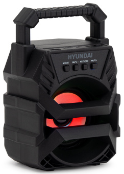 Колонка порт. Hyundai H-PS1000 черный 9W 1.0 BT/USB 10м 500mAh - купить недорого с доставкой в интернет-магазине