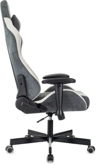Кресло игровое Knight Regal Fabric серый/светло-серый искусственная замша крестов. металл - купить недорого с доставкой в интернет-магазине