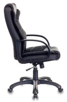 Кресло руководителя Бюрократ CH-839 черный Leather Black экокожа крестов. пластик - купить недорого с доставкой в интернет-магазине