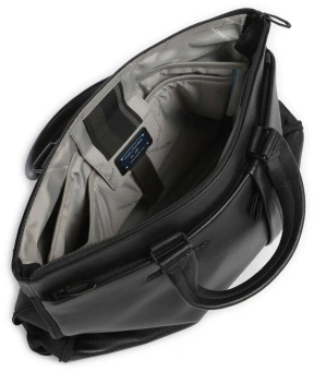 Деловая сумка мужская Piquadro Russel CA4021W137/N с отделением для ноутбука 15.6" черная натур.кожа - купить недорого с доставкой в интернет-магазине