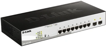 Коммутатор D-Link DGS-1210-10P DGS-1210-10P/FL2A (L2+) 8x1Гбит/с 2xКомбо(1000BASE-T/SFP) 8PoE 8PoE+ 65W управляемый - купить недорого с доставкой в интернет-магазине