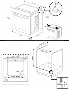 Духовой шкаф Электрический Hotpoint HFE8 921 H BL черный - купить недорого с доставкой в интернет-магазине