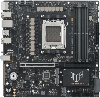 Материнская плата Asus TUF GAMING B850M-PLUS II Socket AM5 AMD B850 4xDDR5 mATX AC`97 8ch(7.1) 2.5Gg RAID+HDMI+DP - купить недорого с доставкой в интернет-магазине
