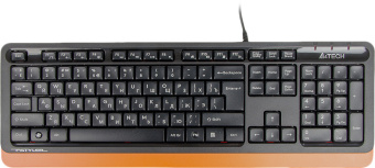 Клавиатура A4Tech FK10 черный/оранжевый USB (FK10 ORANGE) кабель 1.5м - купить недорого с доставкой в интернет-магазине