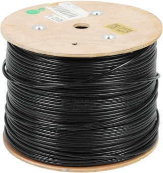 Кабель сетевой FTP 4 пары cat.5E solid 0.51мм CCA 305м черный outdoor - купить недорого с доставкой в интернет-магазине
