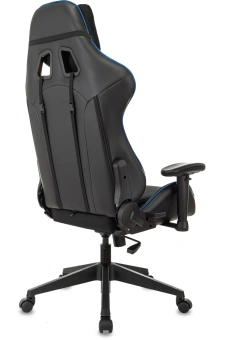 Кресло игровое Zombie VIKING 4 AERO черный/синий ткань/эко.кожа с подголов. крестов. пластик - купить недорого с доставкой в интернет-магазине