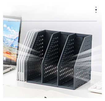 Лоток вертикальный Deli 79003Black 3отд. складной A5 200х150х180мм черный пластик - купить недорого с доставкой в интернет-магазине