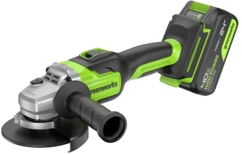 Углошлифовальная машина Greenworks GD24AG 754Вт 10500об/мин рез.шпин.:M14 d=125мм (3200207CUB) - купить недорого с доставкой в интернет-магазине