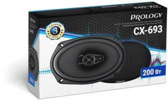 Колонки автомобильные Prology CX-693 200Вт 90дБ 4Ом 15x23см (6x9дюйм) (ком.:2кол.) коаксиальные трехполосные - купить недорого с доставкой в интернет-магазине