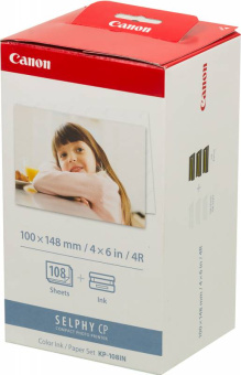 Набор для печати Canon KP-108IN 3115B001 10x15/108л./белый для сублимационных принтеров - купить недорого с доставкой в интернет-магазине
