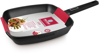 Сковорода-гриль Rondell Craft RDA-1485 квадратная 28см покрытие: TriTitan ручка несъемная (без крышки) черный - купить недорого с доставкой в интернет-магазине