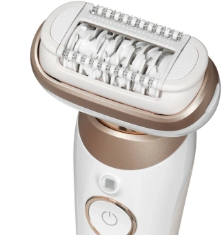 Эпилятор Braun SES9-011 скор.:2 насад.:3 от электр.сети от аккум. белый/золотистый - купить недорого с доставкой в интернет-магазине