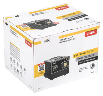 Стабилизатор напряжения IEK Hub 3кВА однофазный черный (IVS21-1-003-13) - купить недорого с доставкой в интернет-магазине