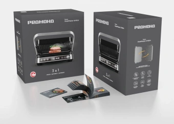 Электрогриль Редмонд SteakMaster GM304 2000Вт серебристый - купить недорого с доставкой в интернет-магазине