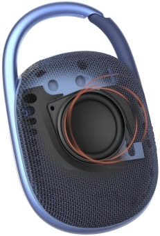 Колонка порт. JBL Clip 4 синий 5W 1.0 BT 15м 500mAh (JBLCLIP4BLU) - купить недорого с доставкой в интернет-магазине