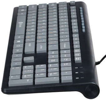 Клавиатура Оклик 480M черный/серый USB slim Multimedia (1067199) кабель 1.5м - купить недорого с доставкой в интернет-магазине